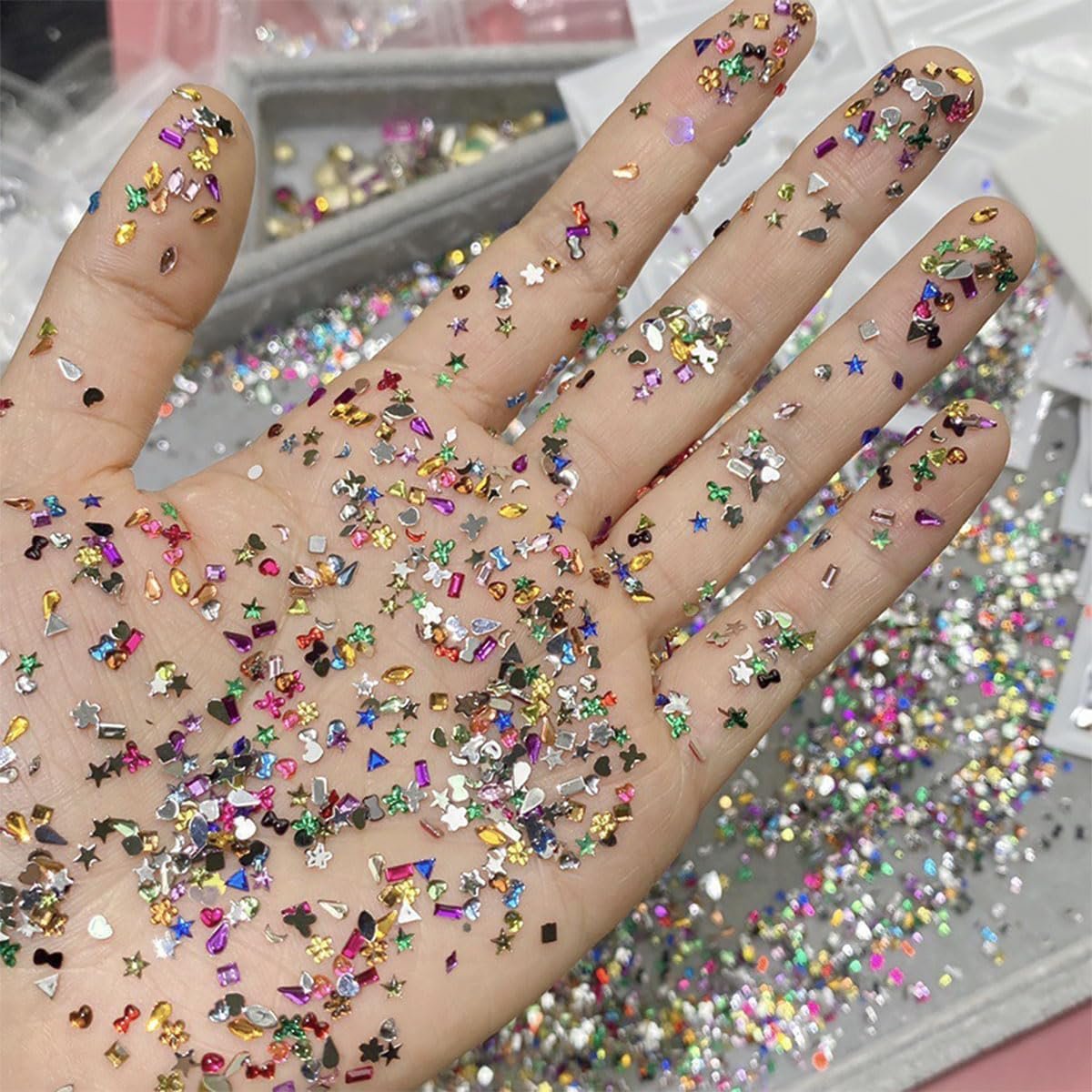 Стрази Паковання з 2000 блискучих каменів різних кольорів, фото №5