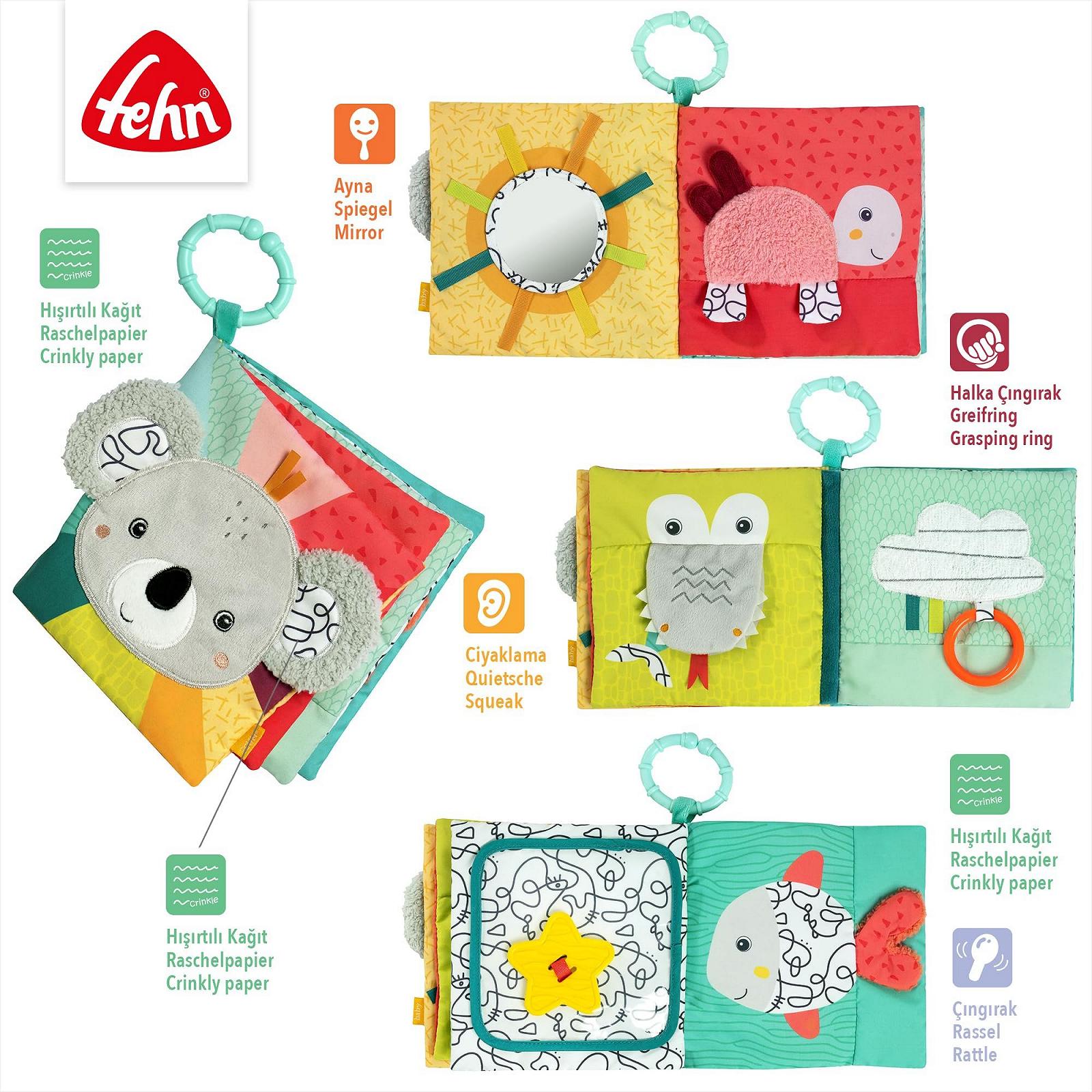 Тканевая Книга Fehn Koala, для ощущений, хватания, фото №3 Тканевая Книга Fehn Koala, для ощущений, хватания, фото №3