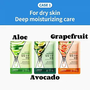 Тканевые маски для лица Набор из 7 штук - Увлажняющая маска для лица с натуральными ингредиентами - Успокаивающий уход для женщин и подростков - Подходит для всех типов кожи Набор масок для лица из 7 штук synthetic.ua - Фото 1