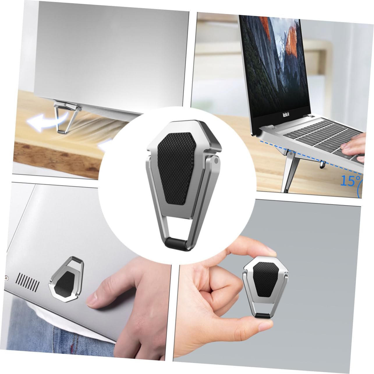 Підставка для ноутбука NUOBESTY, регульована по висоті, портативна, складана - 2 шт., фото №8