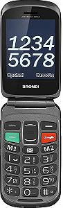 Кнопковий телефон / 2.8" / Brondi Amico Fedele  / 8Gb / 2G / 800 mAh / Ліхтарик / Bluetooth / FM / Black synthetic.ua - Фото 1