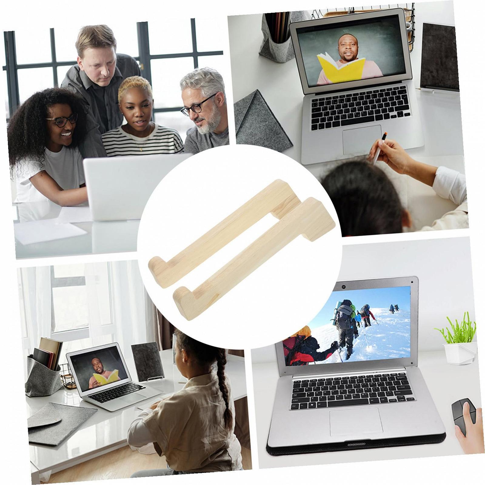 Подставка для ноутбука Деревянная, 2 шт., фото №4