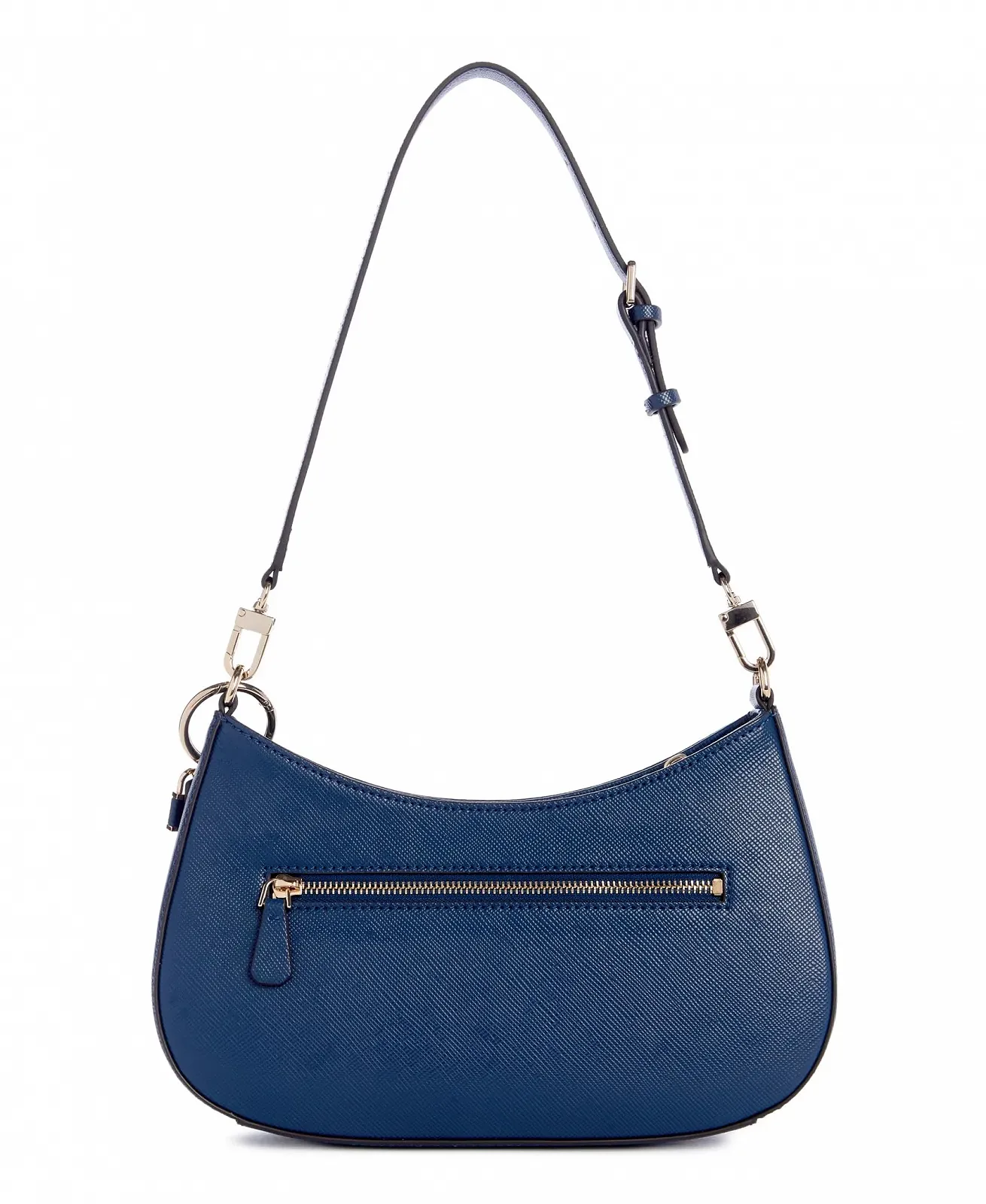 Сумка через плече GUESS Noelle з верхньою блискавкою, темно-синя, один розмір, фото №4