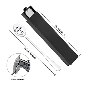 Ложка Je t'aime, 2 шт Ложка для кофе с гравировкой, Ложка для кофе из нержавеющей стали, Подарок на годовщину для нее и него, Рождественский подарок для женщины, Подарок для лучшей подруги synthetic.ua - Фото 1