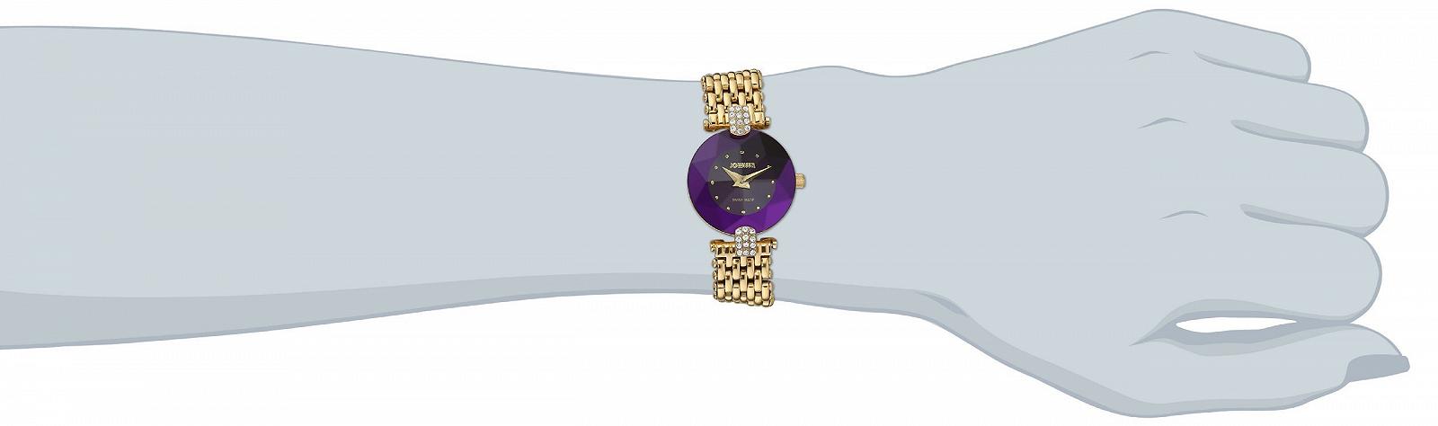 Жіночий годинник XS Jowissa Facet Rhinestone Аналоговий Нержавіюча сталь, Золотий/Фіолетовий, Браслет, фото №2