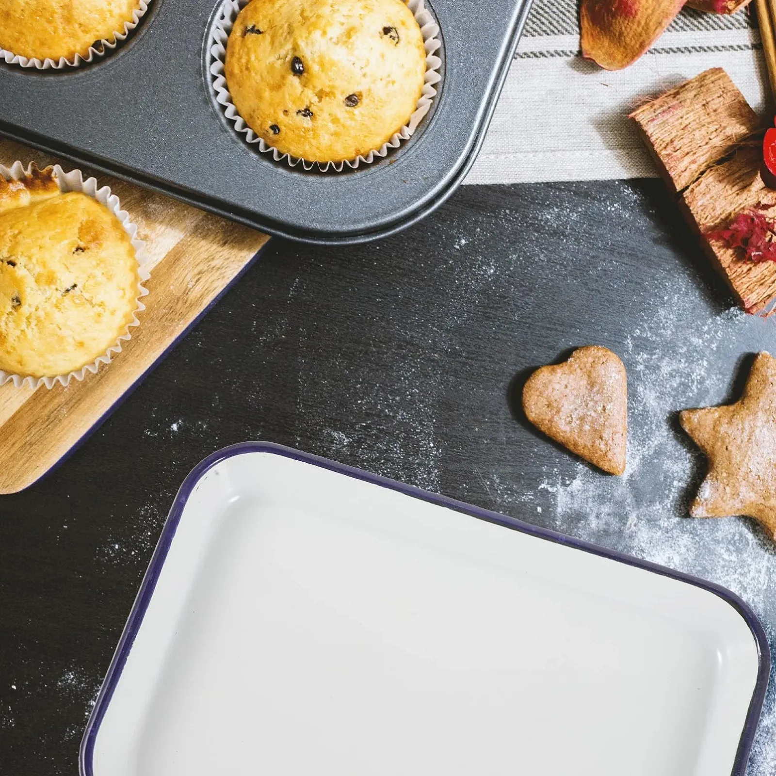 Форма для запекания Abaodam Эмалированная прямоугольная, для пиццы и крепов, термостойкая, фото №4