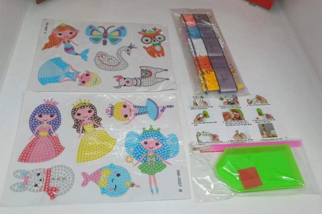 Детский творческий набор «Алмазная мозаика: Принцессы» - 12 сверкающих наклеек, фото №2 Детский творческий набор «Алмазная мозаика: Принцессы» - 12 сверкающих наклеек, фото №2
