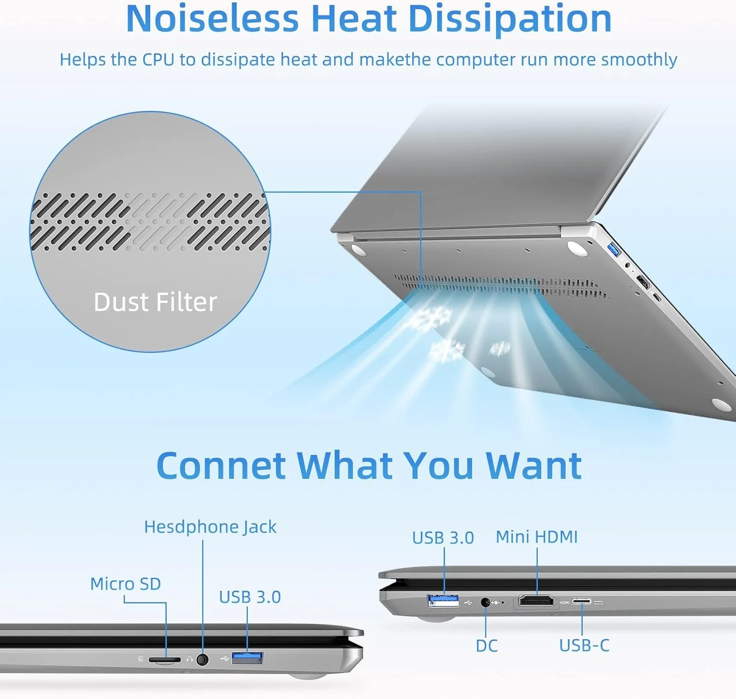 Ноутбук 17.3" SGIN M17 Intel Celeron J4105 RAM 4GB SSD 128GB Windows 11 (UKR), фото №4