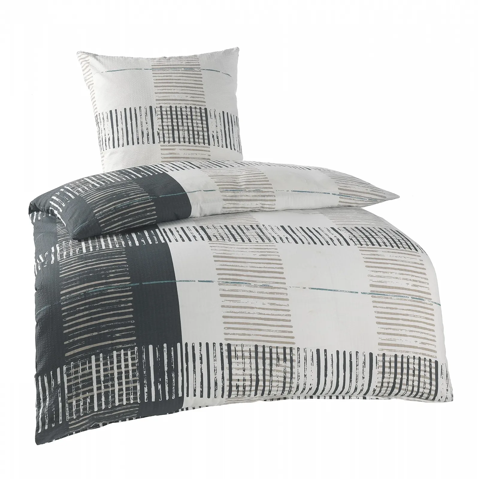 Постільна білизна Сирсакер 135 x 200 см + 80 x 80 см 100% бавовна Не потребує прасування, фото №1