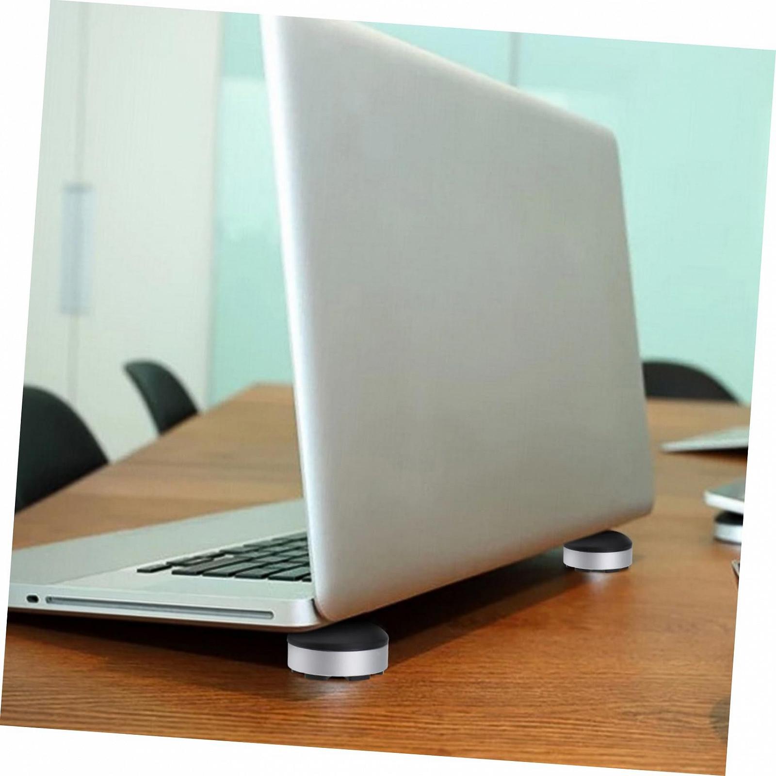 Підставка для ноутбука Портативна з ергономічним кутом нахилу Охолоджуюча основа Чорний, фото №6