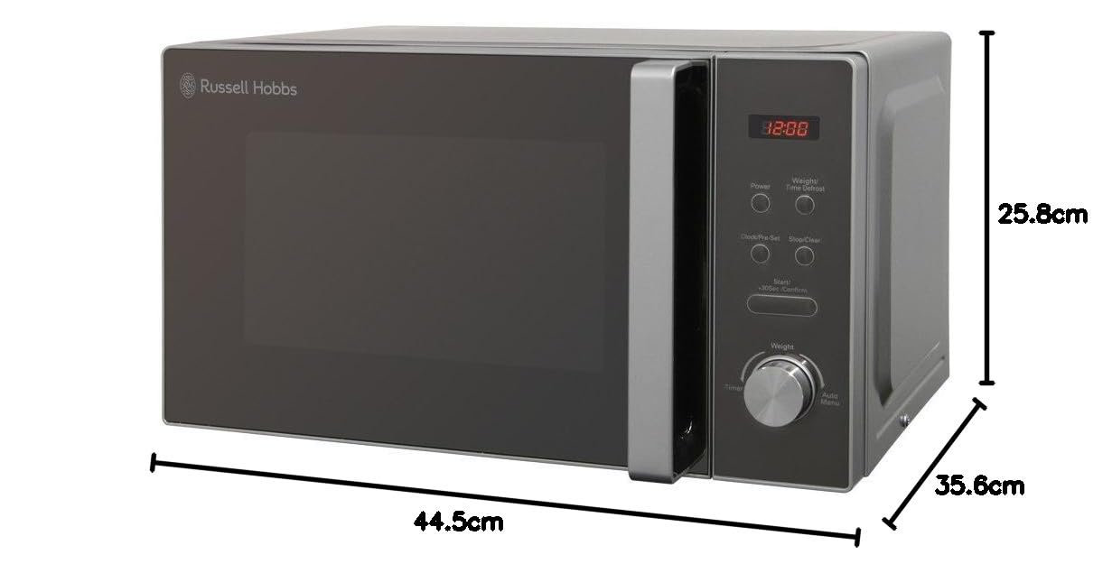 Микроволновая печь Russell Hobbs RHM2076S 800 Вт 20 л Серебристая, фото №7 Микроволновая печь Russell Hobbs RHM2076S 800 Вт 20 л Серебристая, фото №7