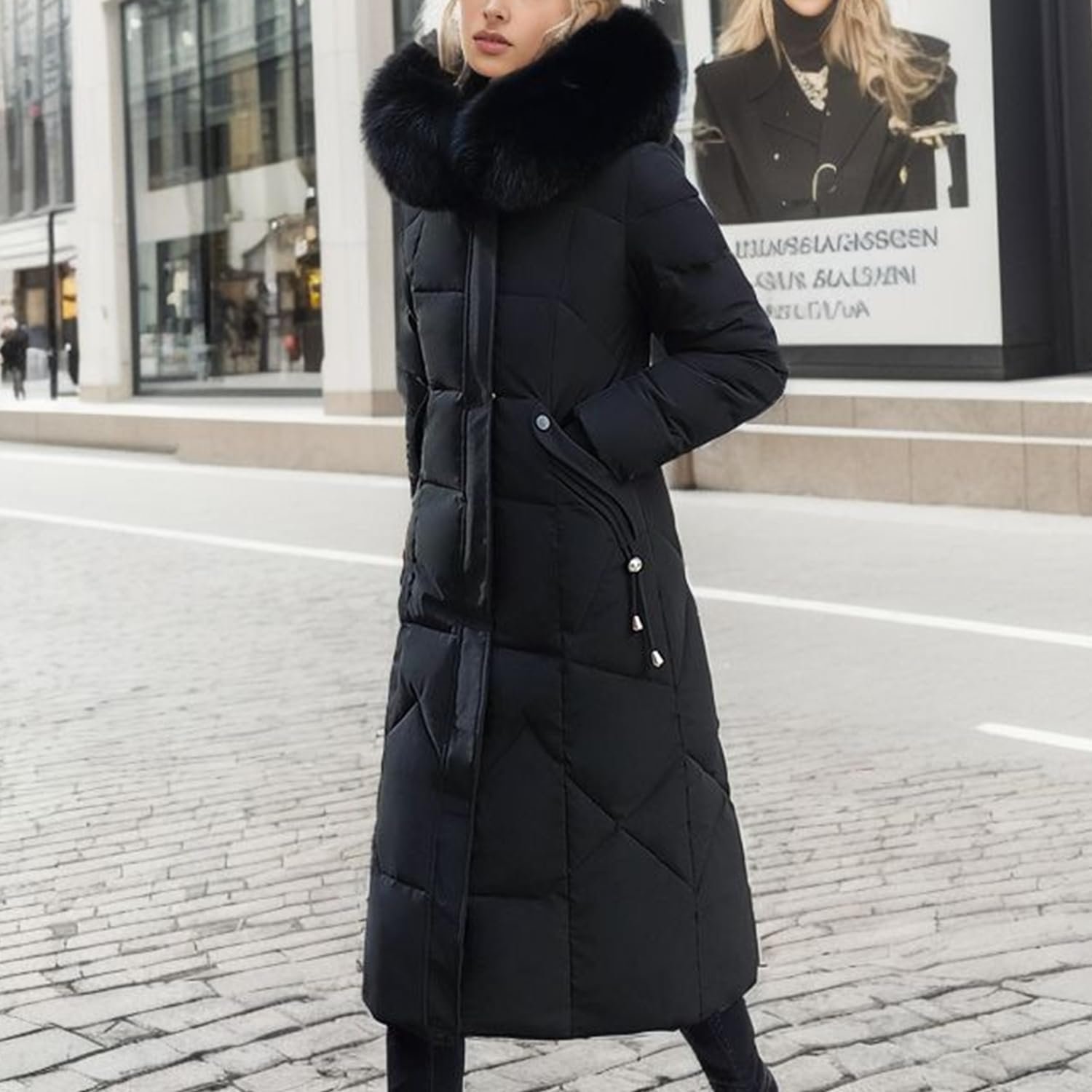 Пуховик Laemilia Длинный Теплый С Капюшоном, фото №2 Пуховик Laemilia Длинный Теплый С Капюшоном, фото №2