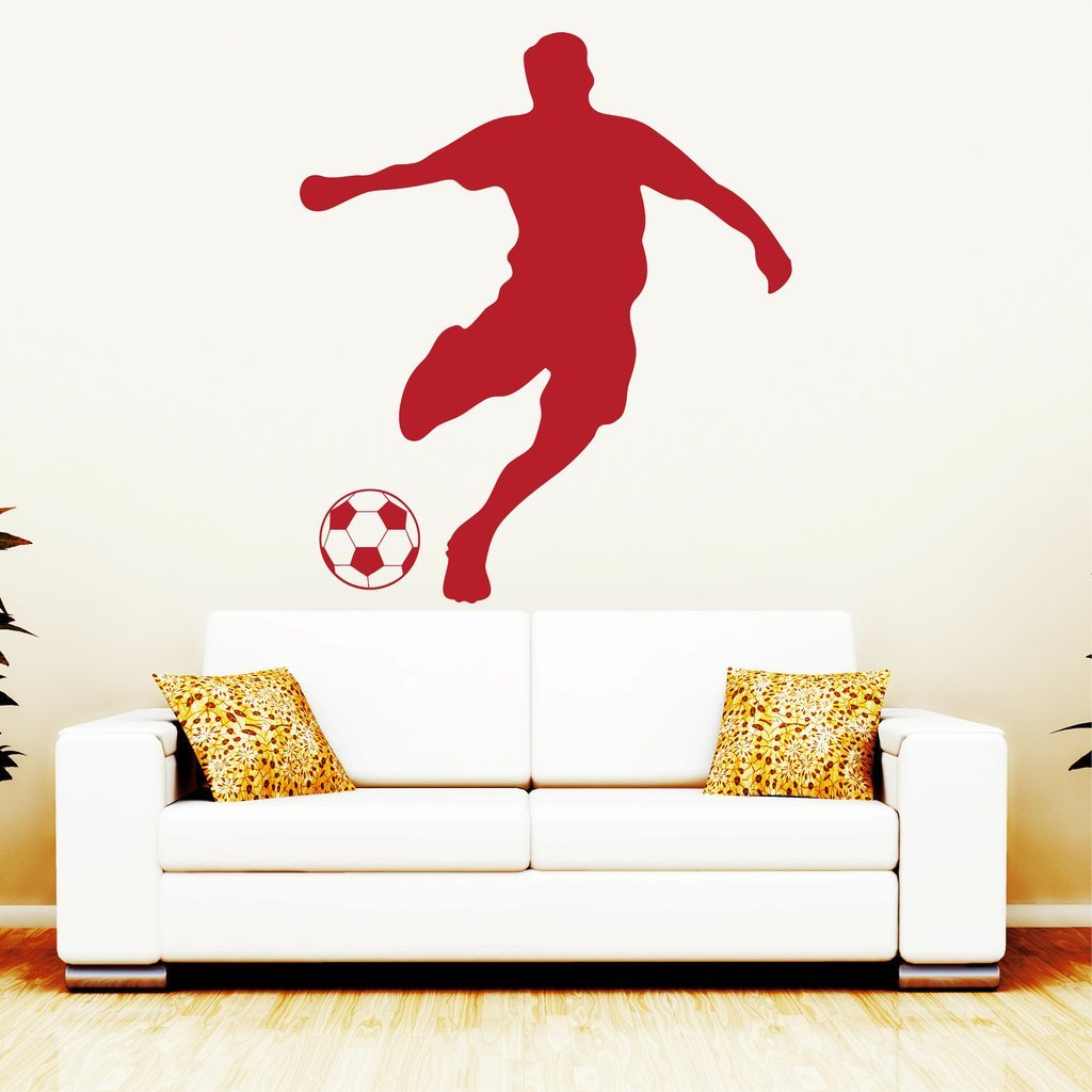 Наклейка на стіну Футболіст 115 x 133 см Black, фото №4 Наклейка на стіну Футболіст 115 x 133 см Black, фото №4