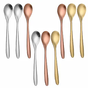 Набор десертных ложек из нержавеющей стали 30 шт, ложки для кофе, ложки для чая, ложки для мороженого, маленькие ложки для горячего шоколада, льда, чая, латте - Фото 1