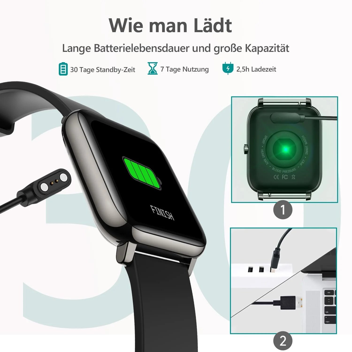 Умные часы KALINCO 1.4 дюймовый сенсорный цветной дисплей, монитор артериального давления, сердечного ритма, сна., фото №7