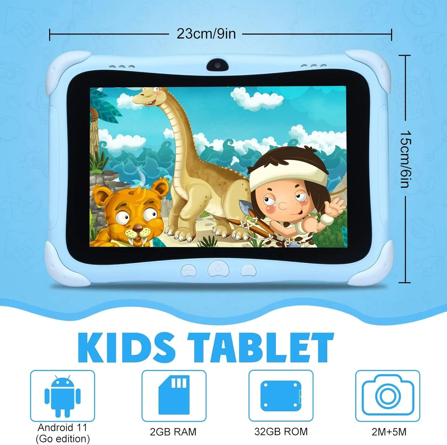 Планшет 8" YOUXD M12 2/32 ГБ 3G 4 ядер Android 11 Чорний, фото №2