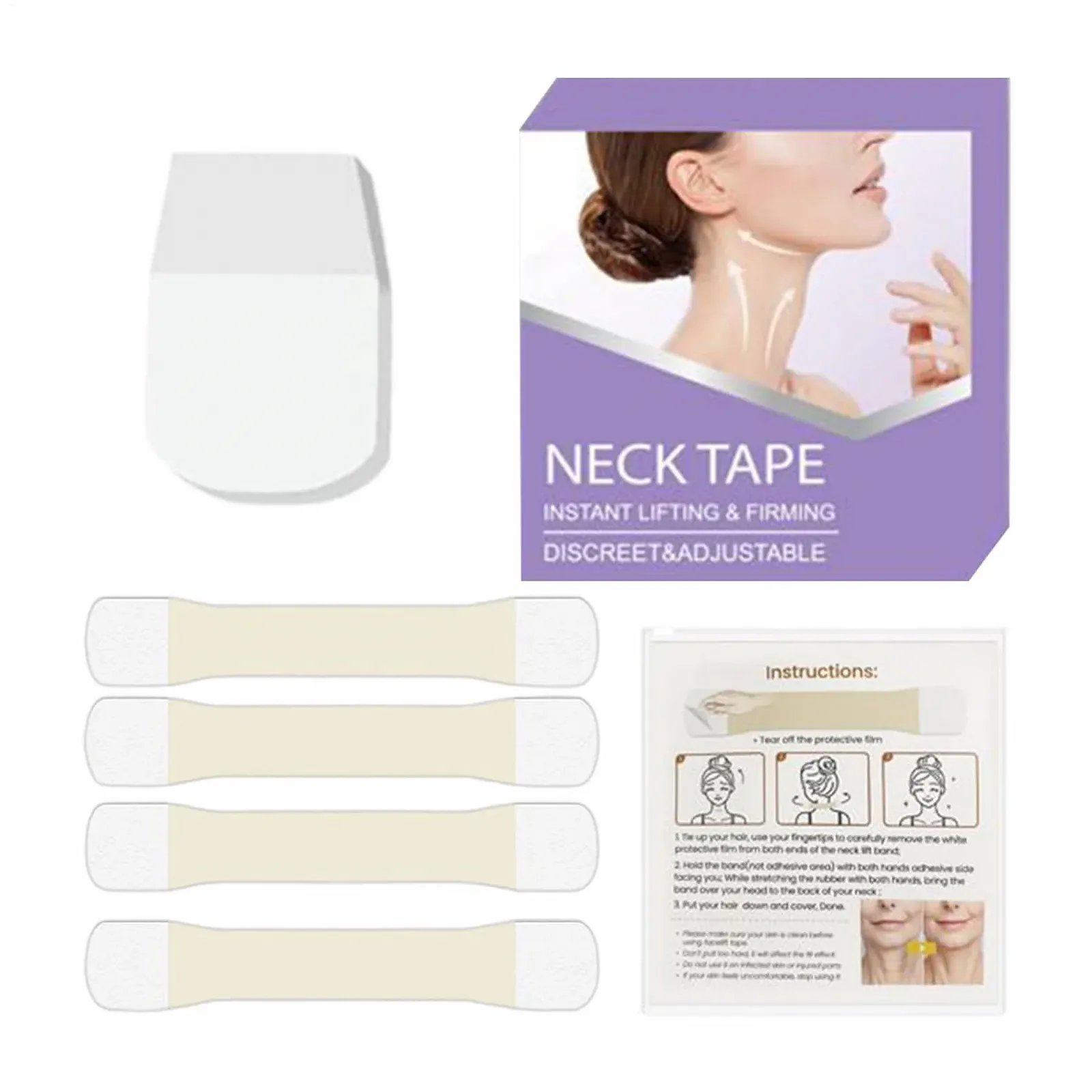 Наклейки для шеи Invisible Lift для похудения, дышащий дизайн, фото №8