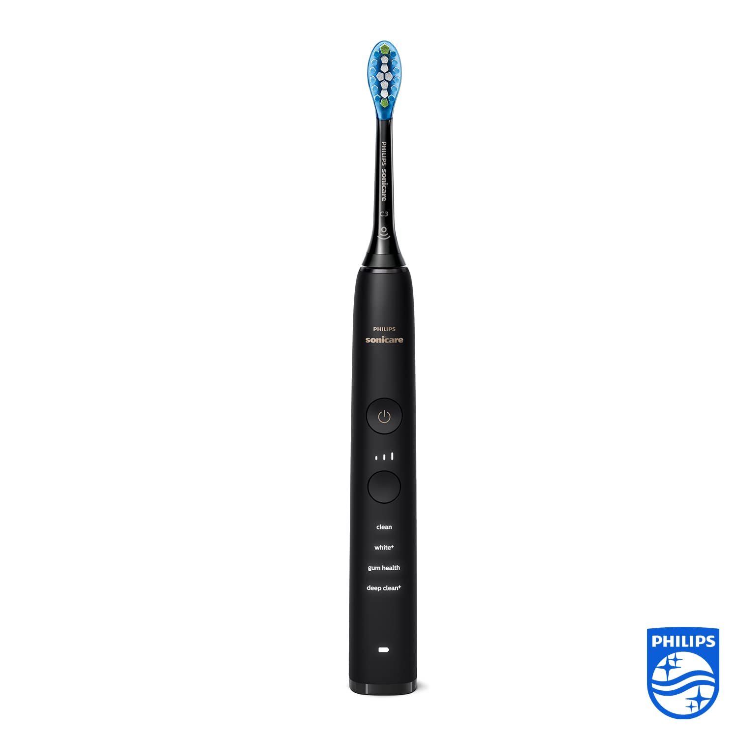 Зубная электрощетка Philips Sonicare DiamondClean 9000, черная, 4 режима, 3 уровня интенсивности, датчик давления на десны, приложение, подсоединяемая ручка, фото №2