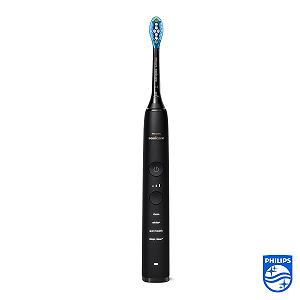 Зубная электрощетка Philips Sonicare DiamondClean 9000, черная, 4 режима, 3 уровня интенсивности, датчик давления на десны, приложение, подсоединяемая ручка synthetic.ua - Фото 1