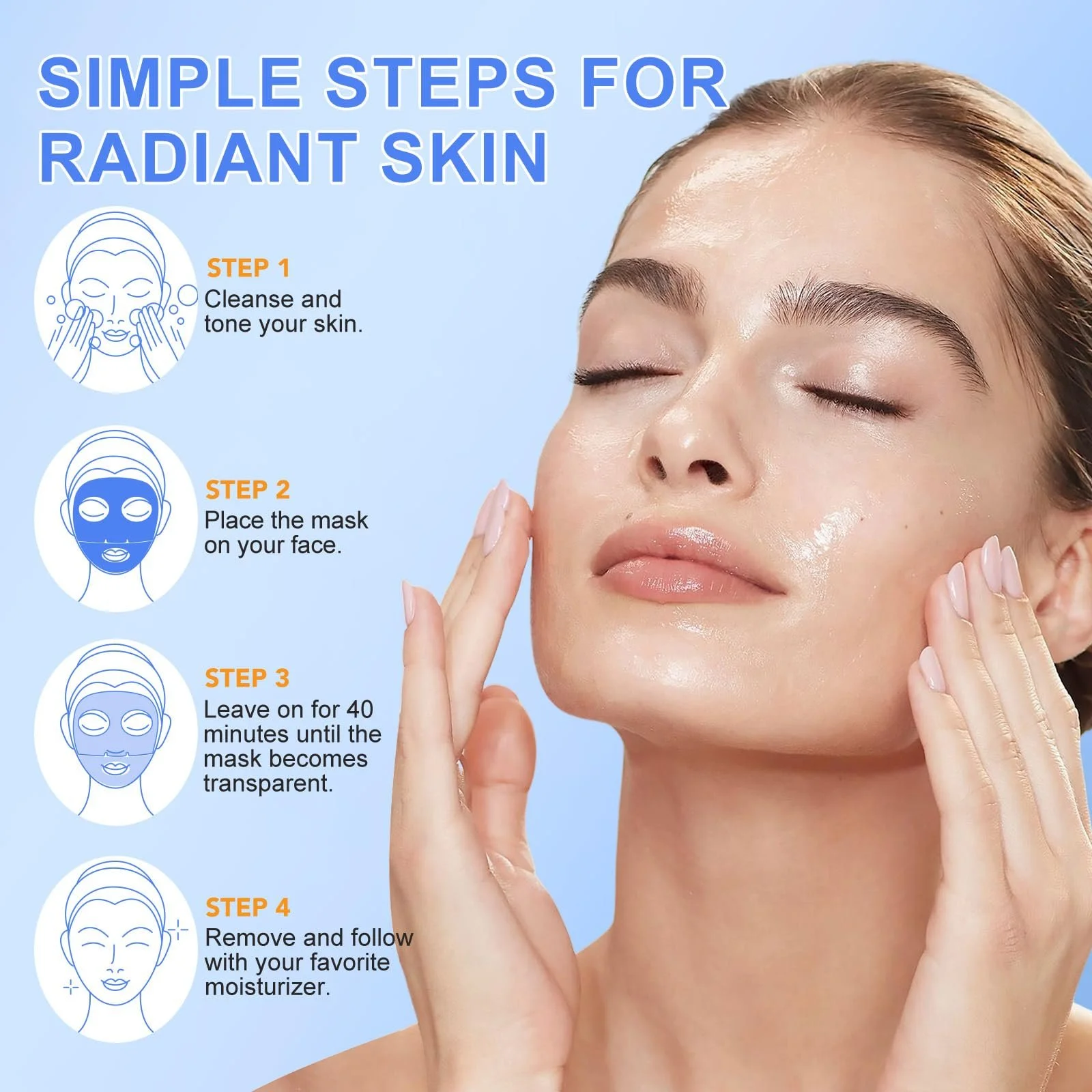 Маска Колагенова Real Deep Collagen, Маска для Ліфтингу проти Зморшок, 6 штук, фото №5