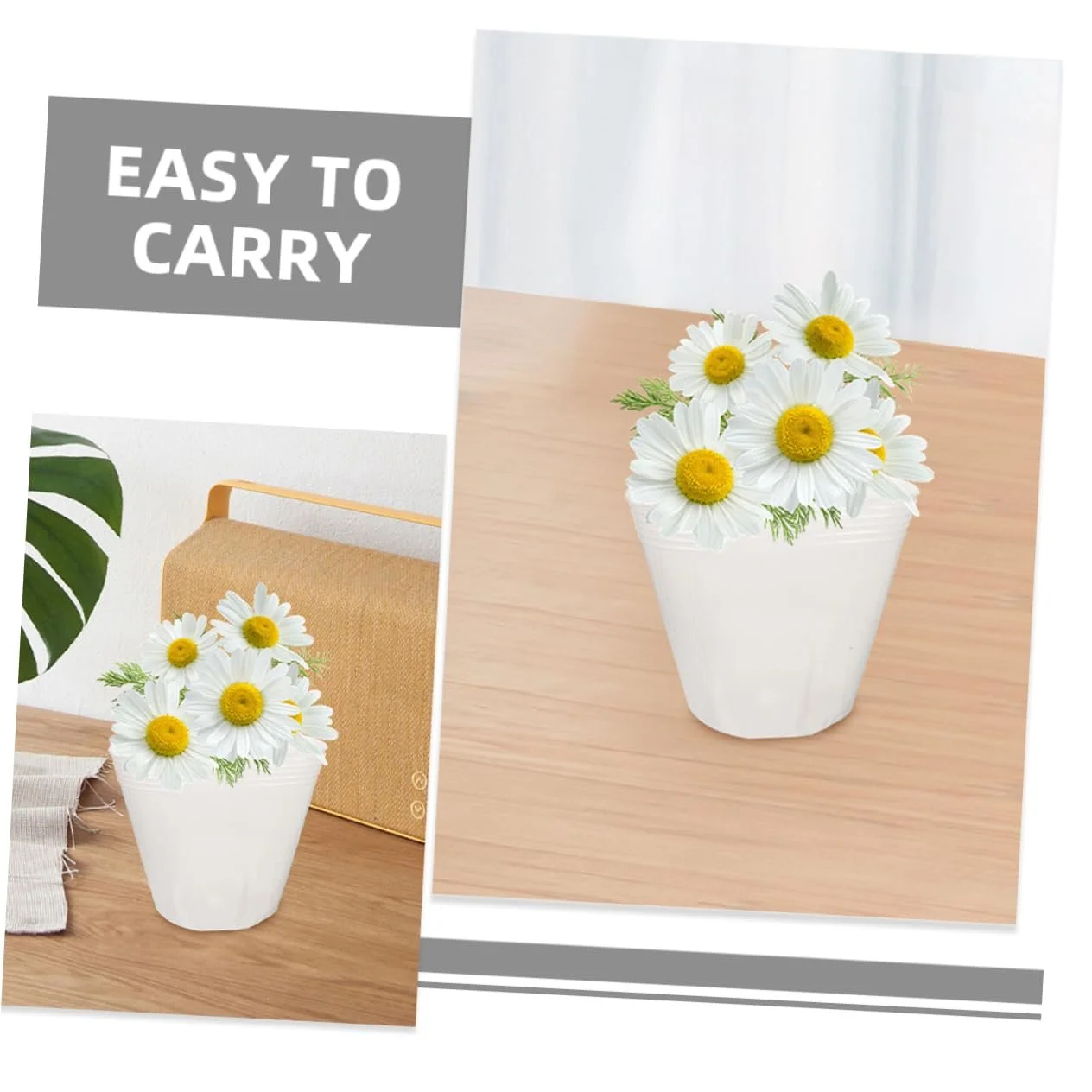 Вкладиші для квіткових горщиків HEMOTON Набір 10 шт Пластикові Прозорі, фото №9