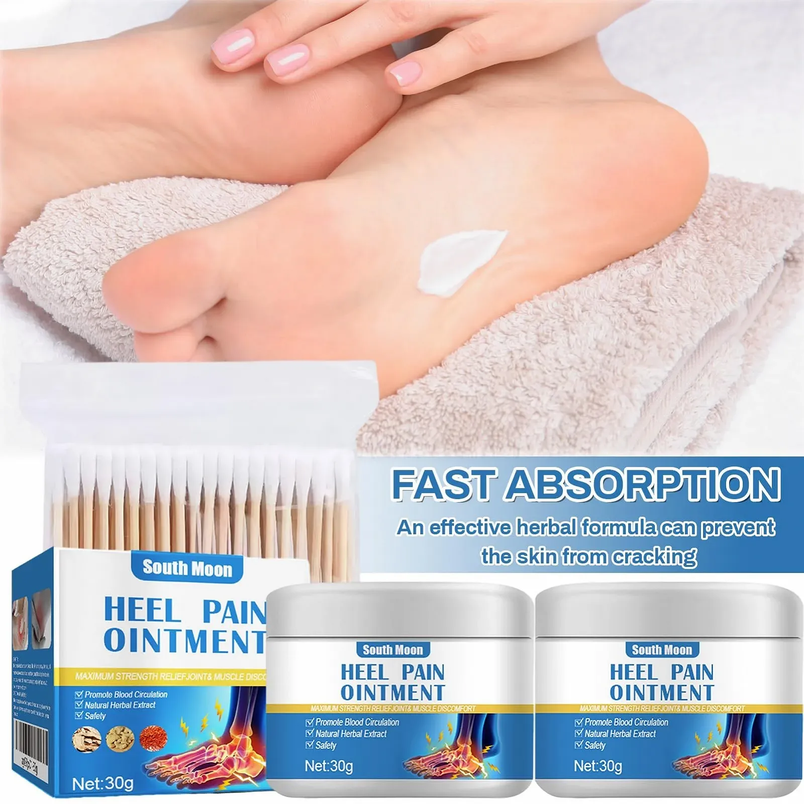 Мазь для пяток успокаивающая 2 шт по 30 г, фото №3