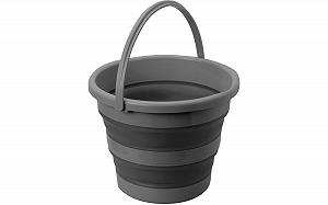 Миска складная BRUNNER Collapsible Drum Fold-Away, 15 л, пластик, черный/серый - Фото 1