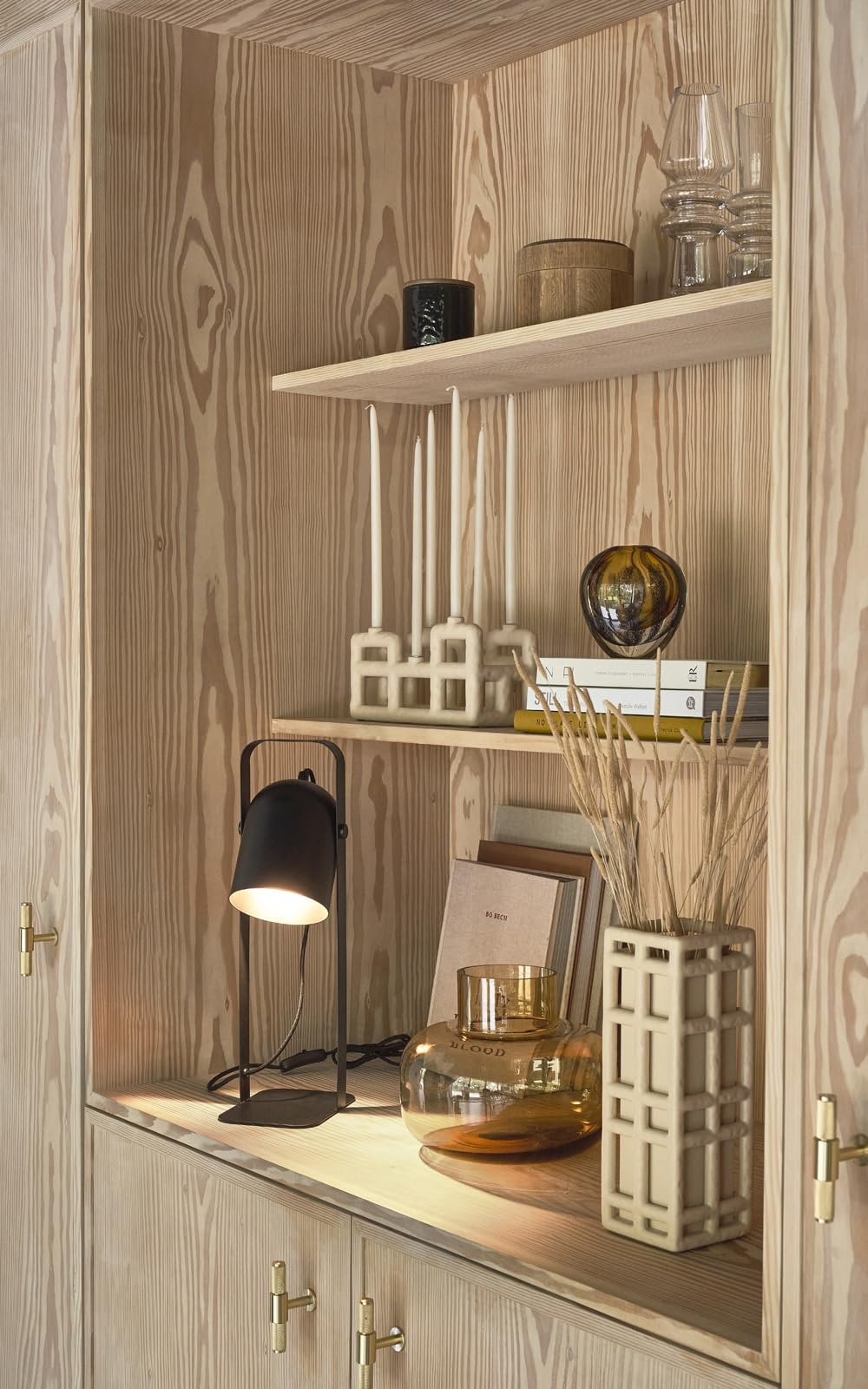 Настільна лампа Villa Collection Nesvik 18 x 12.7 x 45 см Чорна, фото №2