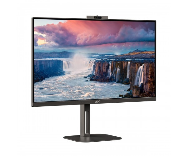 Монітор TFT 27" AOC Q27V5CW/BK, QHD IPS sRGB 126%, 75Гц, 1 мс HDMI DP USB-C USB-hub HAS Pivot webcam колонки чорний, фото №2