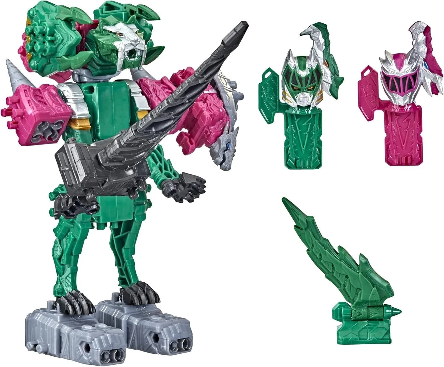 Игрушка Power Rangers Dino Fury Ankylo Hammer and Tiger Claw Zord для детей от 4 лет, фото №1