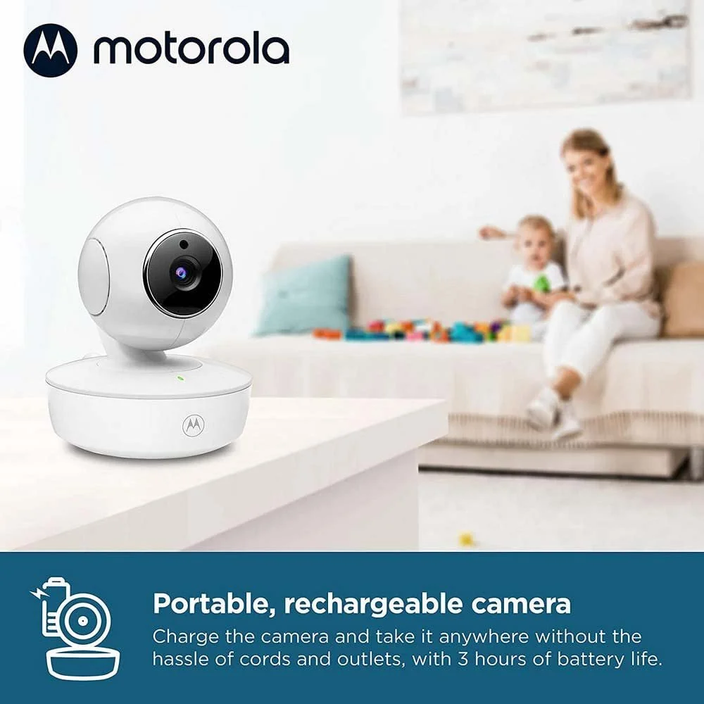 Відеоняня Motorola Nursery VM55 Pan Tilt Zoom 5 Inch Colour Display Night Vision 2-Way Audio Temperature Sensor Portable, фото №5 Відеоняня Motorola Nursery VM55 Pan Tilt Zoom 5 Inch Colour Display Night Vision 2-Way Audio Temperature Sensor Portable, фото №5