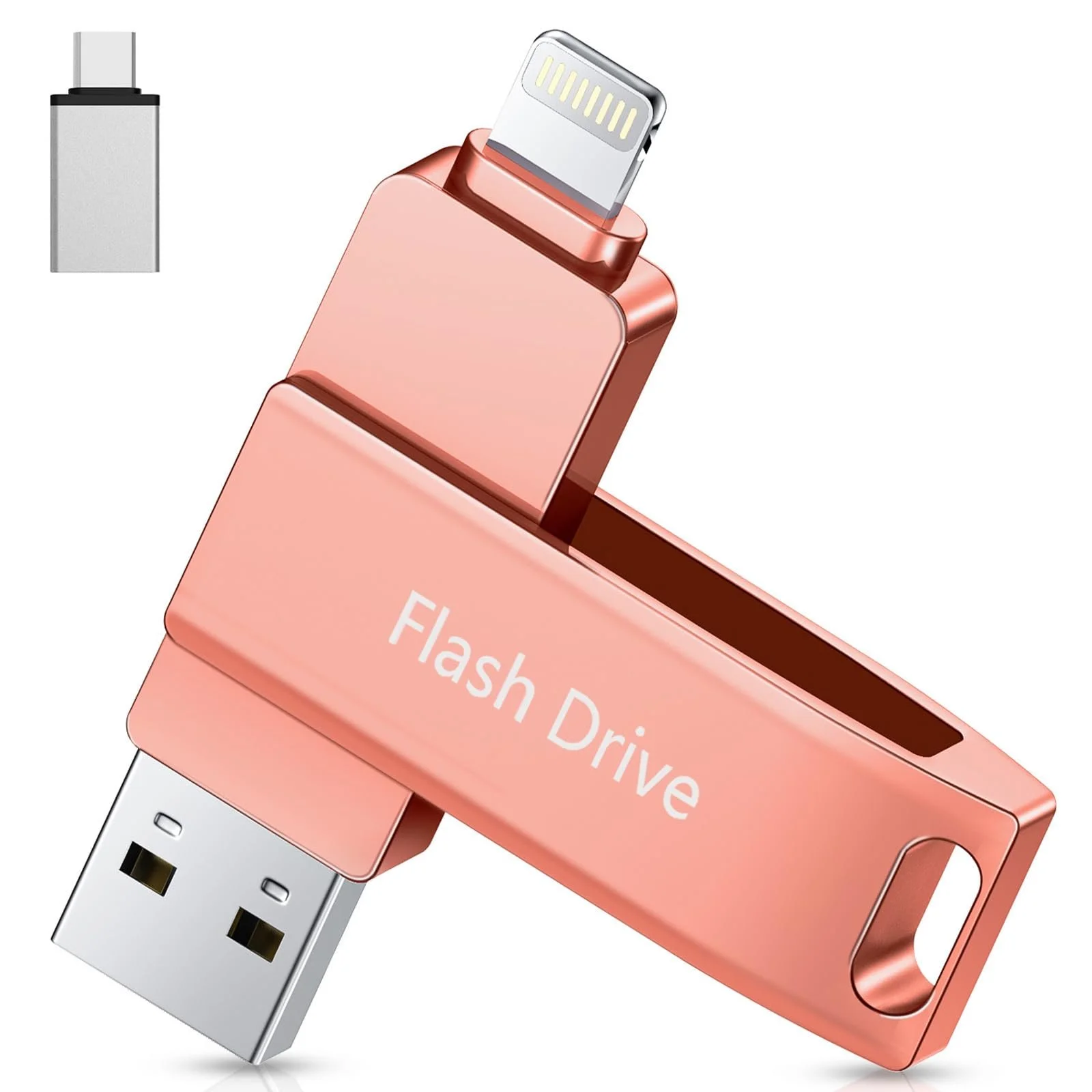 USB-флеш-накопичувач 512GB MFi Certified USB 3.0 Lightning 3-in-1 Pink, фото №1 USB-флеш-накопичувач 512GB MFi Certified USB 3.0 Lightning 3-in-1 Pink, фото №1