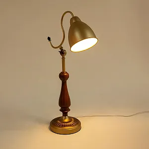 Настільна лампа Вінтажна 40 Вт E26 Залізо Горіх Мідь Ріжкова - Фото 1