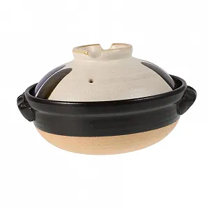 Кастрюля-жаровня IMIKEYA японская керамическая с крышкой термостойкая узкая - Фото 1