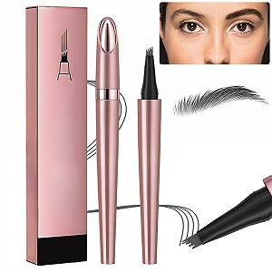Олівець для брів Magic Waterproof 3D Microblading Eyebrow Pencil Contour Pen 4 Tips Grey - Фото 1