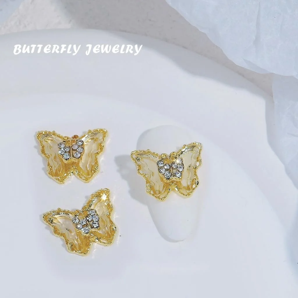 Украшения для ногтей Zirkon Luxus, стразы, самоцветы, бабочки, кристаллы, 10 шт., фото №8