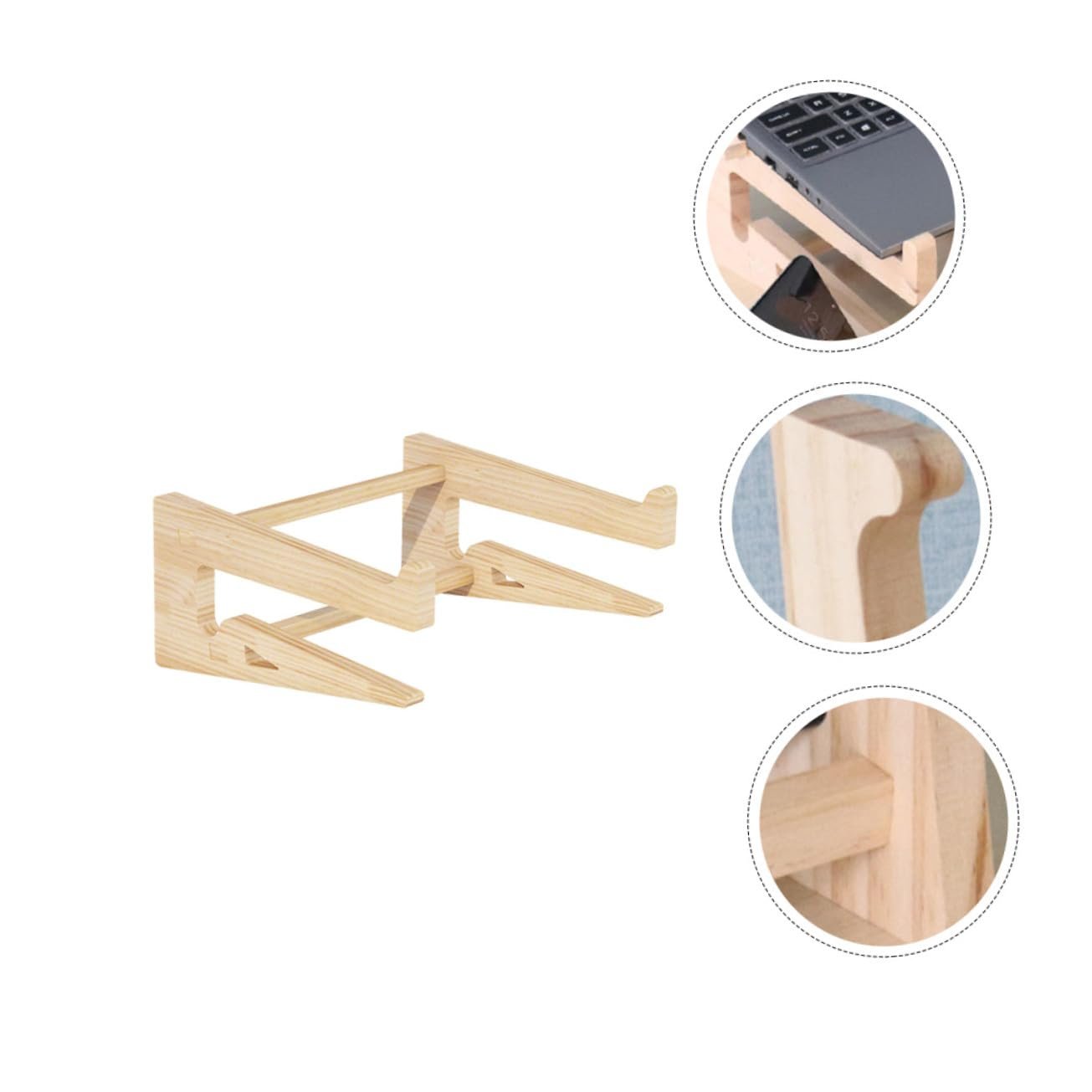 Підставка для ноутбука Дерев'яна Підставка для ноутбука Ергономічний Настільний, фото №7