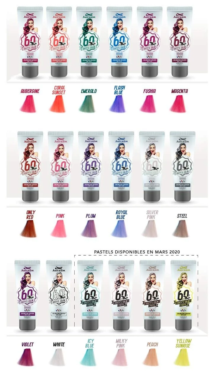 Напівперманентна фарба для волосся Hairgum Sixty's Color Plum 60 мл, фото №4 Напівперманентна фарба для волосся Hairgum Sixty's Color Plum 60 мл, фото №4