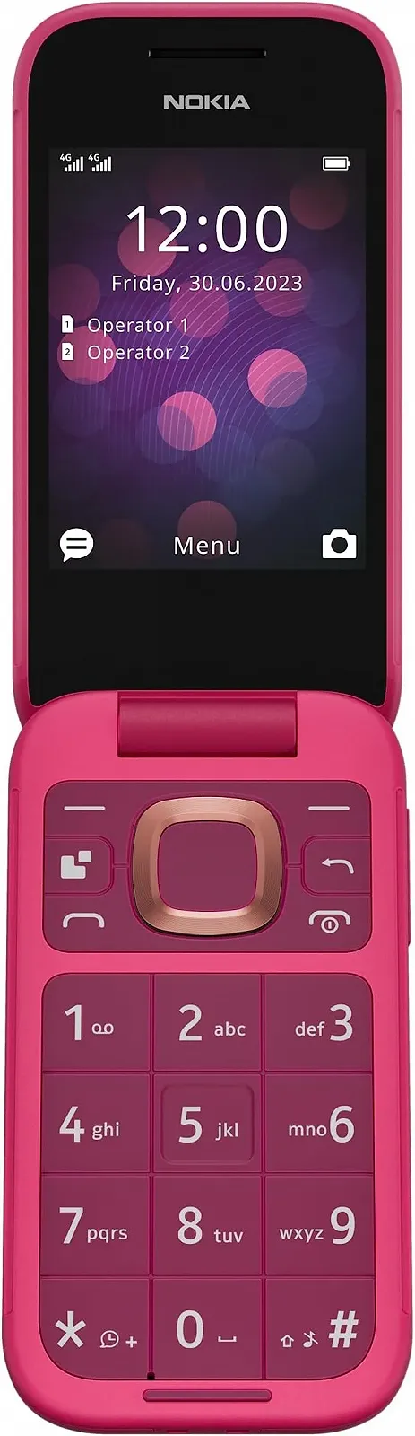 Телефон 2.8'' Nokia 2660 Flip / 48/128Mb / 4G / 2-SIM / Bluetooth 4.2 / FM / SD-слот / Камера 0.3Мп / 1450мАг / Ліхтарик / S30+ / Pink, фото №6