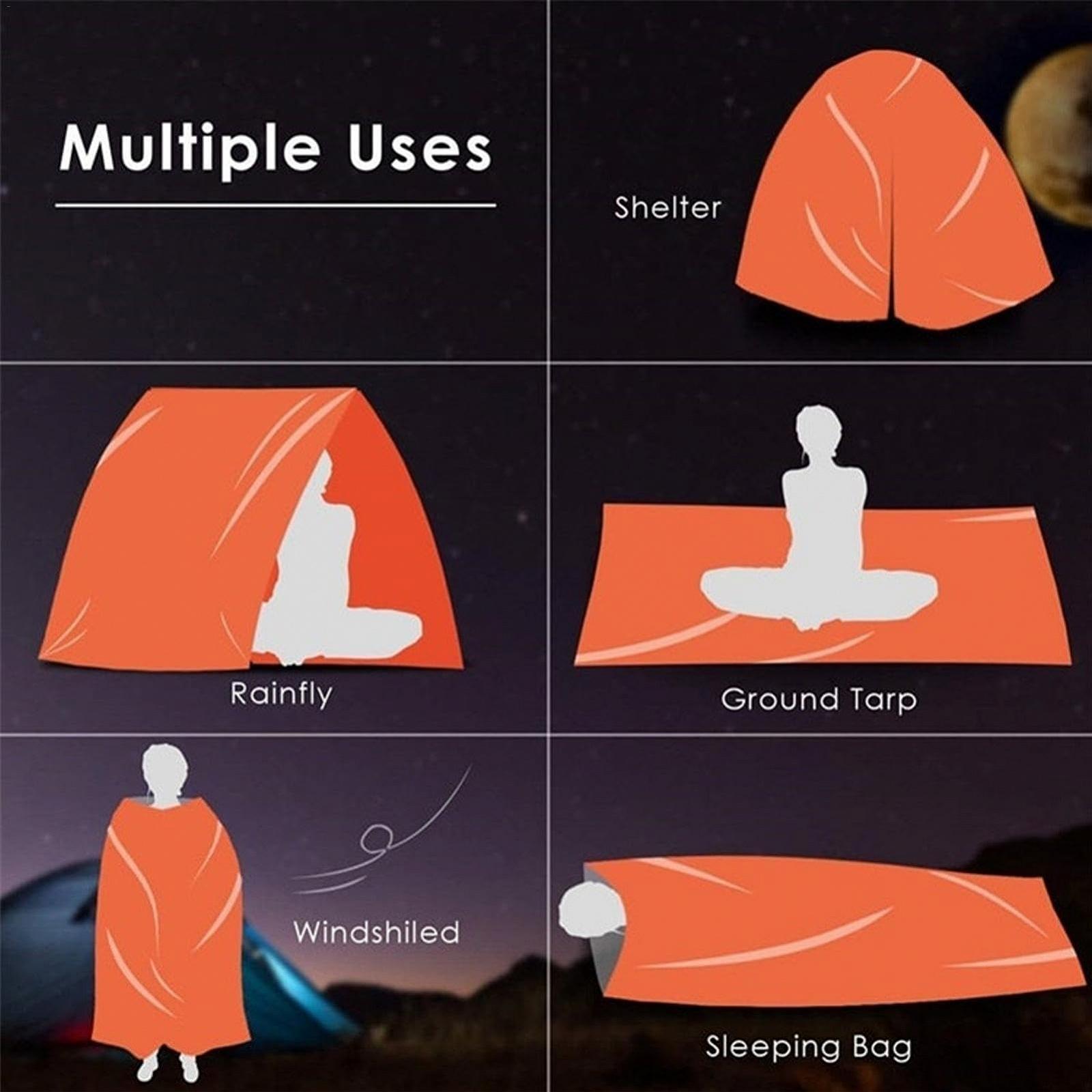 Одеяло Survival Blanket Foil Тепловое Портативный Спальный Мешок, фото №4