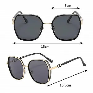 Поляризовані сонцезахисні окуляри Жіночі YAVO-EU UV 400 Вінтажні Поляризовані Великі Для подорожей, водіння та риболовлі synthetic.ua - Фото 1