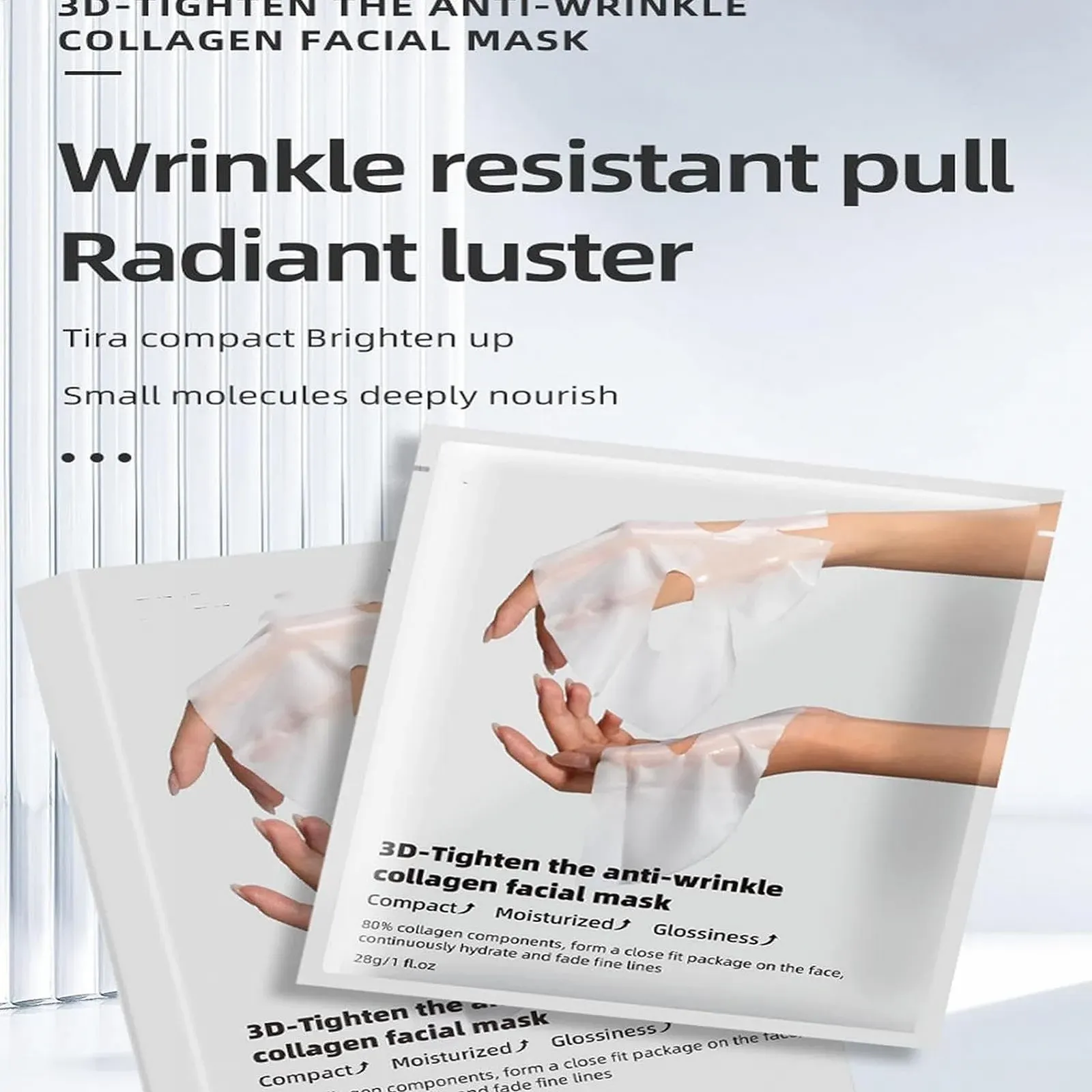 Увлажняющая маска для лица Hydro Boost Увлажняющие салфетки для лица Ночная маска для лица Нежные увлажняющие салфетки для лица Портативные патчи для лица для всех типов кожи, 28 г, фото №8