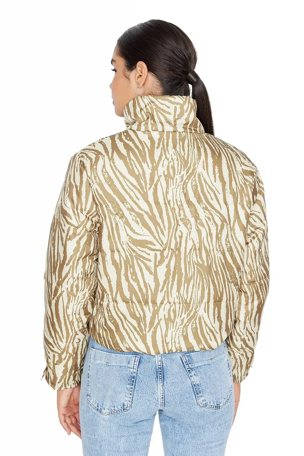 Жіноча зимова куртка Trendyol, з коміром та анімалістичним принтом, фото №5 Жіноча зимова куртка Trendyol, з коміром та анімалістичним принтом, фото №5