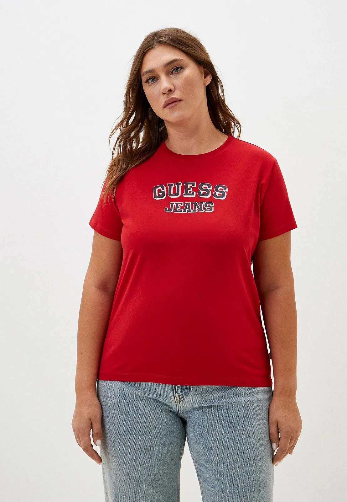 Женская футболка Guess Jeans, Красная, S, фото №1