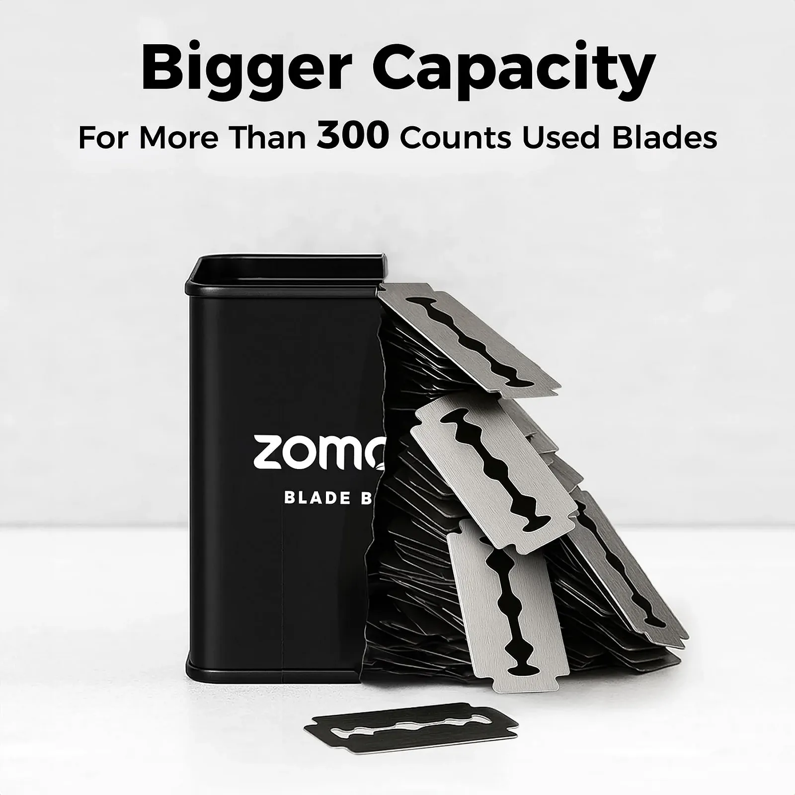 Контейнер для хранения лезвий Zomchi Blade Bank для использованных двухсторонних лезвий Black, фото №2 Контейнер для хранения лезвий Zomchi Blade Bank для использованных двухсторонних лезвий Black, фото №2