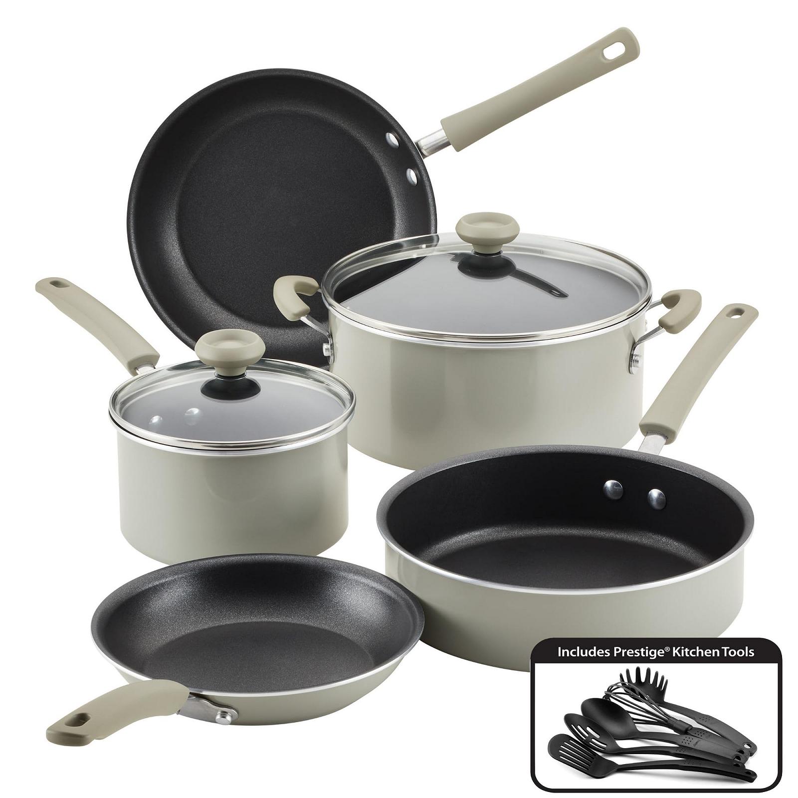 Набір Farberware DuraStrong 12 предметів Non-Stick каструлі та сковороди Сірий, фото №1