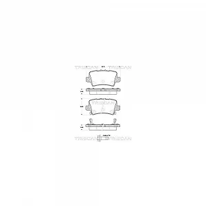 Комплект гальмівних колодок, дискове гальмо TRISCAN 8110 40012 для HONDA, задня вісь - Фото 1