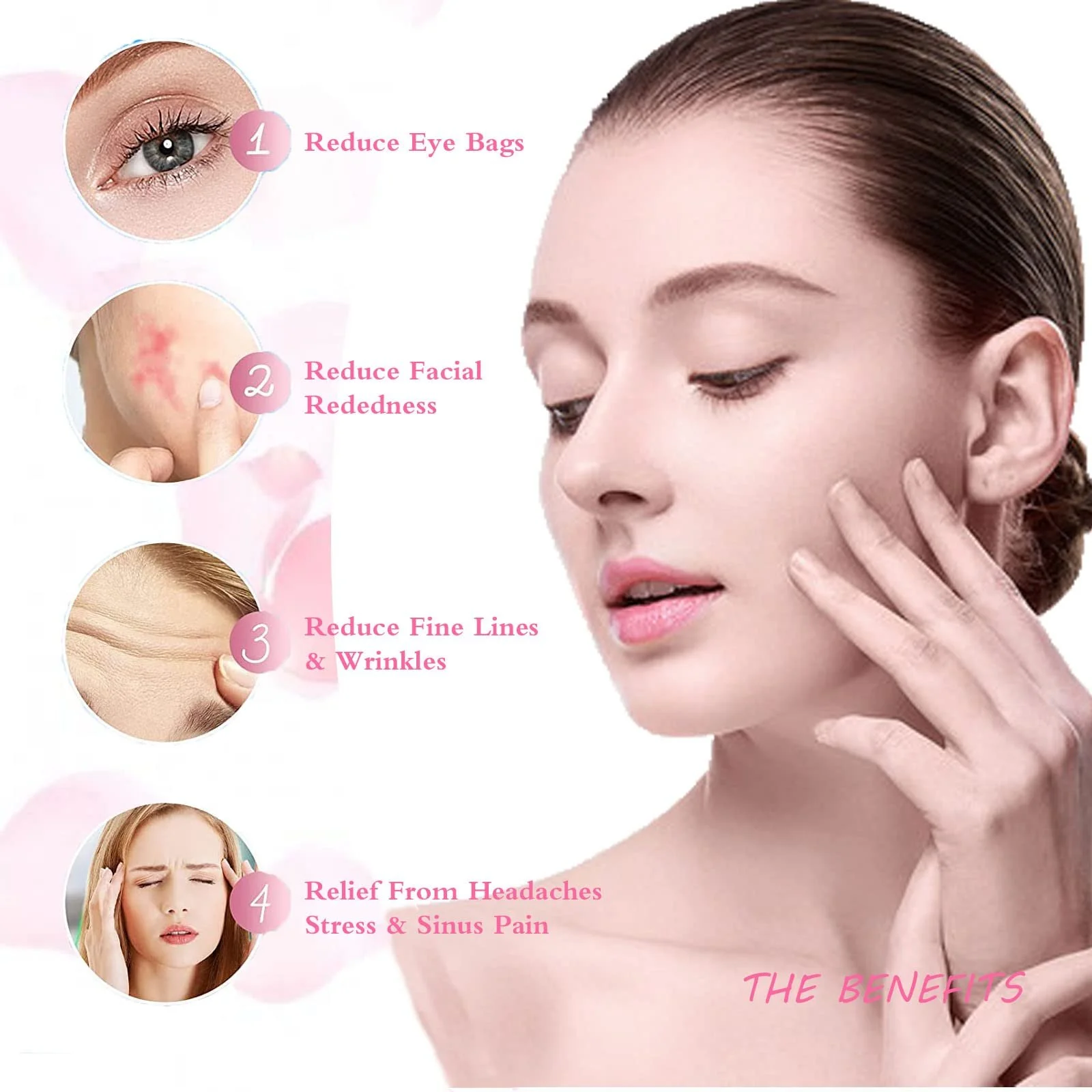 Роликовий масажер для обличчя Facial Ice Globes охолоджувальні кульки, фото №3