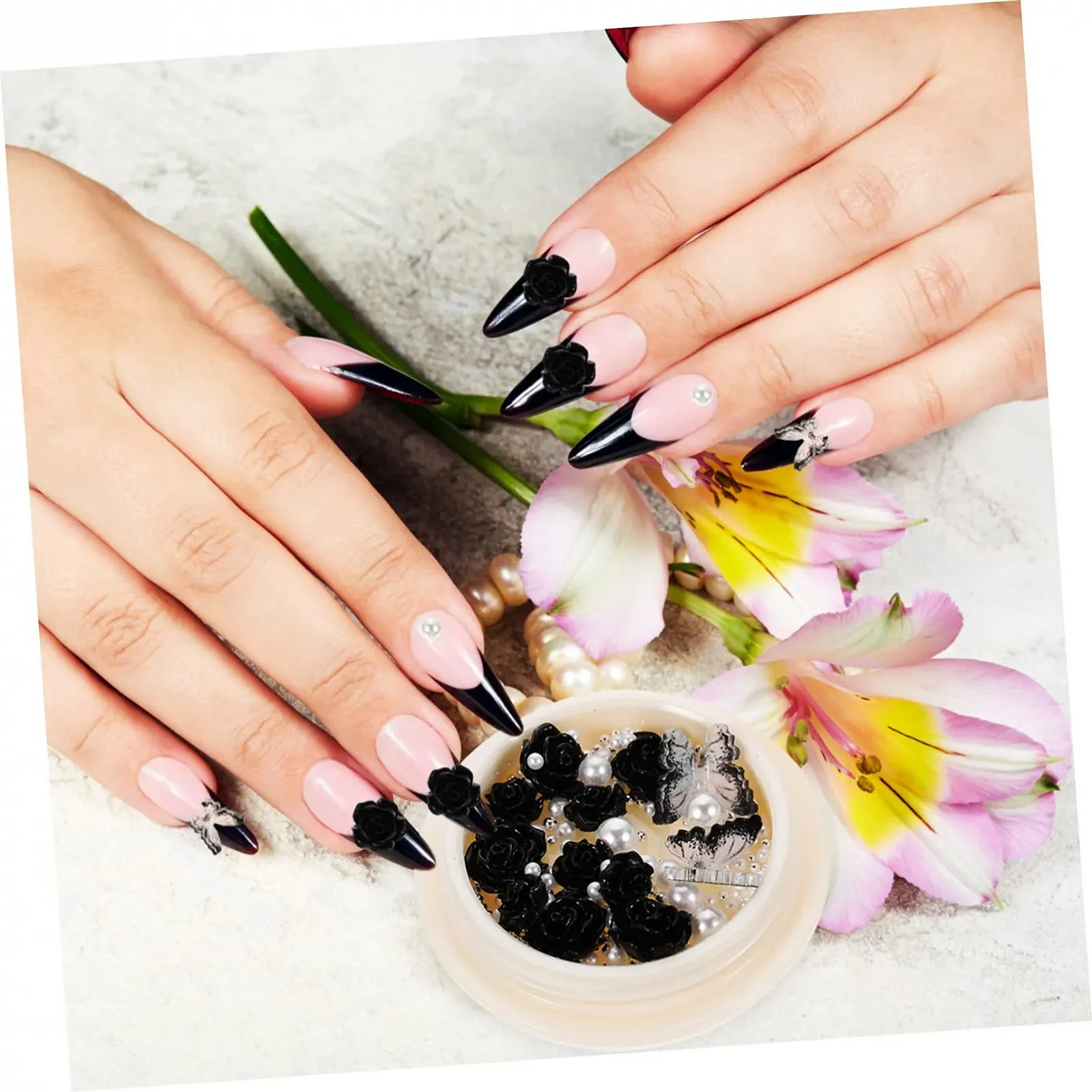 Стрази для нігтів Dark 20 коробок Діамант, фото №5