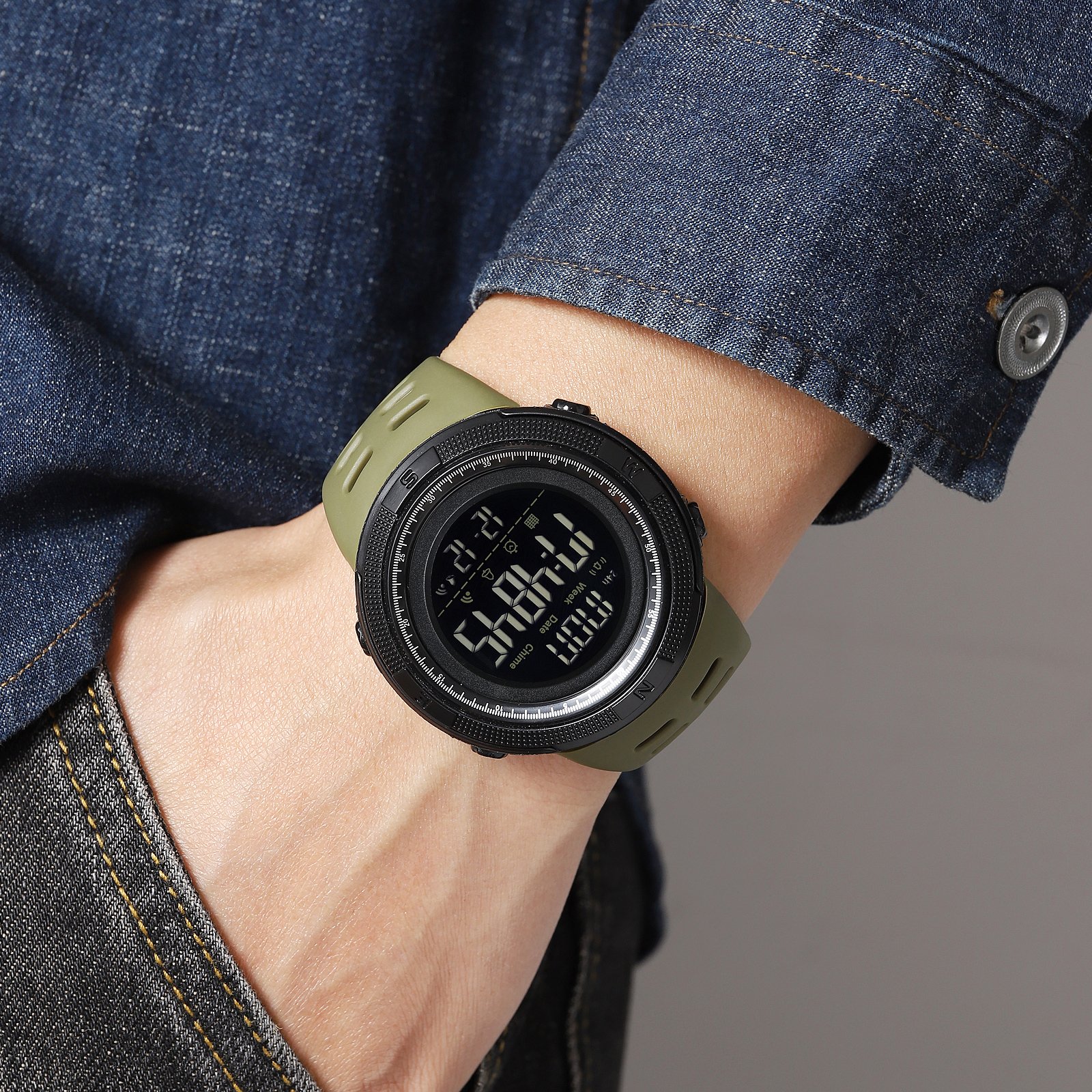 Годинник Skmei 2070AG Army Green, фото №3